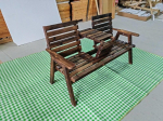 Aiatool kokkupandava keskmise lauaga 153x64x84 cm naturaalne puit