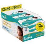 Pampers Aqua Soft Touch beebisalvr&auml;tikud, 12 pakki, 720 salvr&auml;tikut