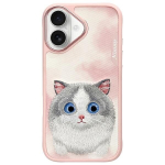 Roosa kassi telefonikott iPhone 16 jaoks Nimmy