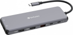 Hub multiport USB-C Pro VERBATIM - CMH-13 - 13 porti - HDMI, DP, SD, micro SD, Ethernet, USB-A, USB-C - Must