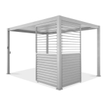 Reguleeritav ribakardina paneel pergolale Pergola Premium 4 m, valge