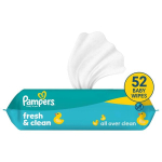 Pampers Fresh Clean Plastic Free beebisalvr&auml;tikud, 52 salvr&auml;tikut