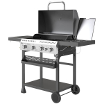 Grill 4 p&otilde;leti ja k&uuml;lgp&otilde;letiga, must, 135 &times; 55 &times; 103 cm, Juoda