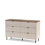 Kummut Mebelbos Evo 6s, 125,4x40x75,2 cm, liivav&auml;rvi/pruun