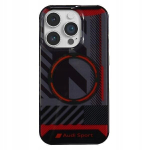 Audi sportlik MagSafe kate iPhone 14 Pro Max (must, k&otilde;va)