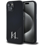 KARL LAGERFELD SILIKOONILINE SHADOW &Uuml;MBRIS IPHONE 15-LE METALLLOGO JA KAITSEGA