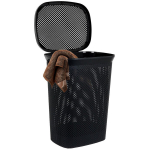 Pestud pesu kott, plastikust, must, 60 l Orion, Skalbinių krep&scaron;ys plastikinis juoda 60 l