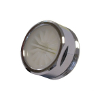 Messingiga kaetud kroomitud, veevoolu regulaator BA-DE 24M, kummist tihendiga