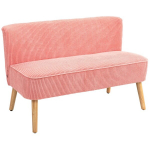 Kahekohaline diivan, elegantne Skandi disain, massiivne puitraam, kandev&otilde;ime kuni 150 kg, m&otilde;&otilde;tmed 117 x 56,5 x 77 cm, roosa, Rosa