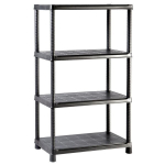 Modular KETER Shelf - Black - 60 x 30 x 135 cm - 4 moisture-resistant shelves