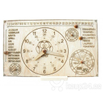 Laste kalender, kell, ilmajaam puidust alusel 50x30cm 0028
