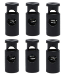 Plastmassist n&ouml;&ouml;ristopper RainBow&reg;, must, 6 tk