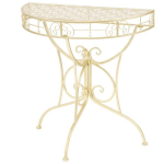 vidaXL lisalaud vanaaegne stiil, poolring, metall 72x36x74 cm kuldne