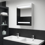 vidaXL LED-vannitoa peegelkapp, 50 x 14 x 60 cm