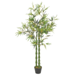 vidaXL kunsttaim bambus lillepotiga, roheline, 160 cm
