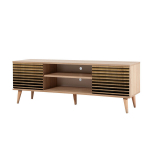 TV-laud Kalune Design 863(I), tumekollane/tamme v&auml;rv