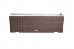 Alumiiniummetallist viimistlusega &otilde;ues pol&uuml;uretaanist lillepott, helepruun, 150 cm x 39 cm x 50 cm