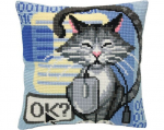 Tikkimiskomplekt padi "Kass ja hiir" Collection D'Art 40x40cm