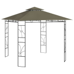 vidaXL lehtla 3 x 3 x 2,7 m, pruunikashall, 160 g/m&sup2;
