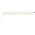 vidaXL automaatne varikatus LEDi ja tuuleanduriga 600 x 350 cm kreemjas