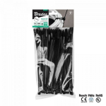 Kaablisidemed Bradas 4,8 x 200 mm, 100 tk., avatavad, must