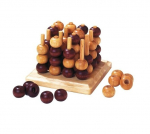 Strateegiam&auml;ng - GOKI - TicTacToe 3D puidust - Lastele - Segasooline - Pruun