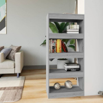 vidaXL raamatukapp, hall Sonoma, 60x30x135 cm, tehispuit