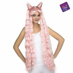 Long Pink Wig Manga for carnival, a themed birthday party or a fair. Children can dress up as
