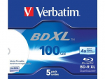 Verbatim - 5 x BD-R XL - 100 Go 4x - inkjet-prinditav pind - CD-korpus
