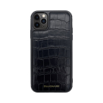 ZILLIONAIRE iPhone 11 Pro Max (6,5&Prime;) Croco Matte Nahast &Uuml;mbris &ndash; Must