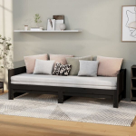 V&auml;ljat&otilde;mmatav voodi, must, 2x(90x200)cm, t&auml;ispuit m&auml;nnipuit