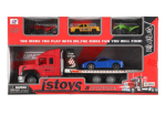 Transportation truck 36 cm with 4 vehicles assortment