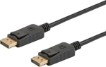 Savio CL-137 DisplayPort-kaabel, 3 m, must, DP 1.2, 4096x2160, 30 AWG, 6 mm, kullatud kontaktid