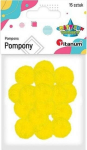 Pol&uuml;estrist pomponid 18mm kollane iniivne 15tk - Titanum