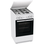 Elektripliit Gorenje GK5A22WH kombineeritud gaasi&ndash;elektripliit, 50 cm, 68 l, valge, &bdquo;Pizza&ldquo;, &bdquo;AquaClean&ldquo;
