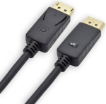 Tb DisplayPort kaabel AKTBXVDMDPPG18B, 1.8 m, must, v 1.1, DisplayPort isane, video, kullatud kontaktid, varjestatud