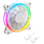 Sharkoon &Otilde;hujahuti SHARK Blades PWM RGB Fan, 4044951039982, 120mm, 25mm, 1400rpm, 24.8dB, valge, plastik, valgustus, korpusele