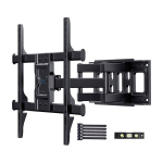 Teleri kinnitus Perlesmith PSPILFK1 teleri seinakinnitus, 37-85 tolli, 60 kg, 200x100-600x400 mm, &plusmn;60&deg;, +5&deg;/-15&deg;, 376 mm, &plusmn;3&deg;, teras