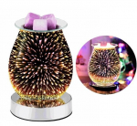 3D klaasist elektrilamp aromaatse vaha sulatamiseks, viirukip&otilde;leti, &ouml;&ouml;lamp