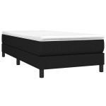 vidaXL kontinentaalvoodi madratsiga, must, 80x200 cm, kangas