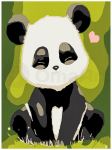 Maalimiskomplekt numbrite j&auml;rgi Armastuse Panda 15x20