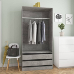 vidaXL garderoob betoonhall 100 x 50 x 200 cm puitlaastplaat
