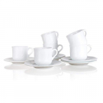 Tasside ja alustaldrikute komplekt Bormioli, 6 tk
