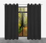 Pimendavad valmis kardinad ARCTIC silmustega, 140x250, ZARP-06 Must