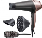 Remington D5706 Hairdressing Set, Ionic Hair Dryer Curl Confidence 2200W, 45mm Brush, Ceramic Grid, Lightweight, Silent