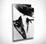 Pilt l&otilde;uendil Naine musta m&uuml;tsiga