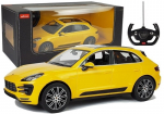 Auto Porsche Macan Turbo Rastar koos kaugjuhtimispuldiga 1:14, kollane