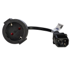 Schuko toitekaabel - AKYGA - AK-PC-10A - 3-poolne IEC C14 - 15 cm - Must