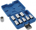 Pistikupesa komplekt, E-t&uuml;&uuml;p | 12,5 mm (1/2 ") ajam | E10 - E24 | 9 tk. BGS Technic-6425