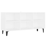 vidaXL metalljalgadega telerikapp, valge, 103,5 x 30 x 50 cm